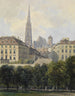View of Saint-Étienne Cathedral from the glacis - Thomas Ender — artwork view