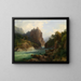 View of Zenoburg near Meran - Thomas Ender — framed artwork on a wall
