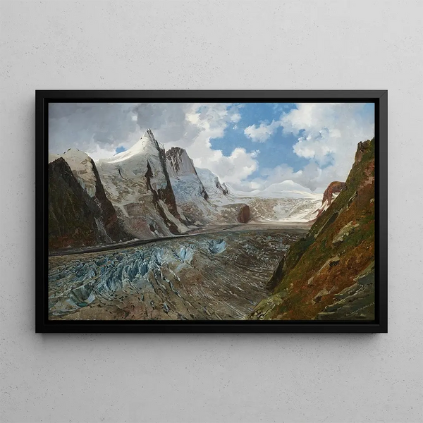 Le Grossglockner avec la Pasterze - Thomas Ender — framed artwork on a wall