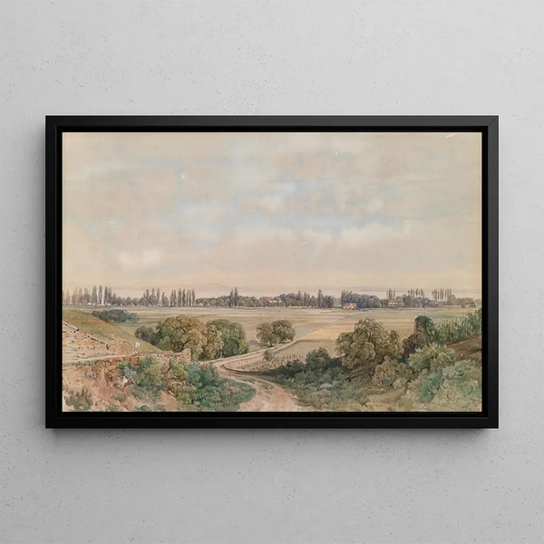 Rive sud du lac de Garde - Thomas Ender — framed artwork on a wall