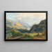 Gasteinertal painting with view of the waterfall in Bad Gastein - Thomas Ender — framed artwork on a wall