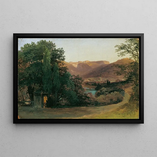 Landscape Painting near Ischl - Thomas Ender — framed artwork on a wall
