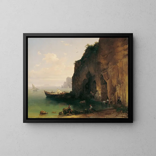 Statue of Sorrento - Thomas Ender — framed artwork on a wall