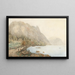 the Attersee motif with the Höllengebirge and staffage figures - Thomas Ender — framed artwork on a wall