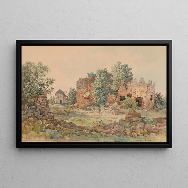 Ruins of Muráň Castle in Slovakia - Thomas Ender — framed artwork on a wall