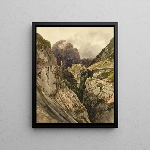 La forteresse de Flitch - Thomas Ender — framed artwork on a wall