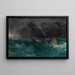 The Imperial and Royal Steamship Marianna in a Black Sea Storm - Thomas Ender — framed artwork on a wall