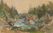 Landscape with wooded river in the Alps - Thomas Ender — artwork view