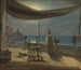 a painting "Une terrasse à Amalfi au clair de lune" by Thomas Fearnley — artwork view