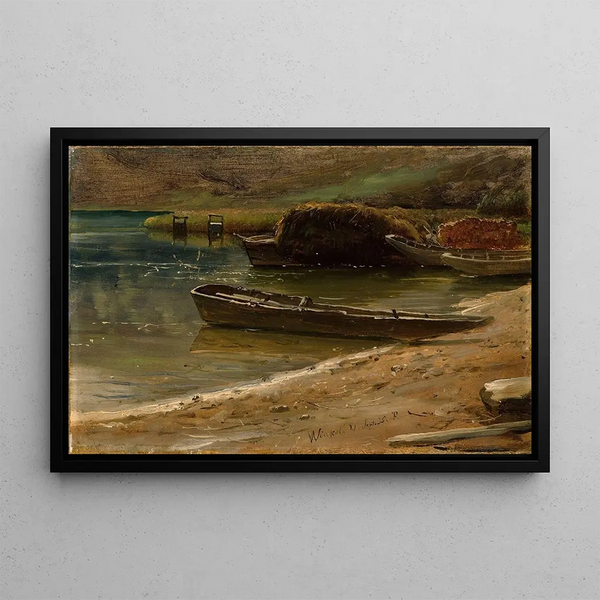 At Winkel Bank in Switzerland - Thomas Fearnley — framed artwork on a wall