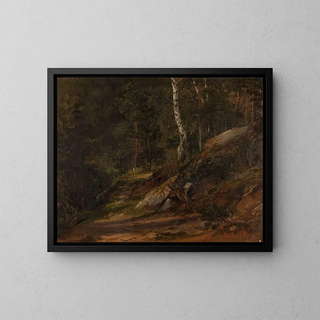 Study of the Romsdal Forest - Thomas Fearnley — framed artwork on a wall