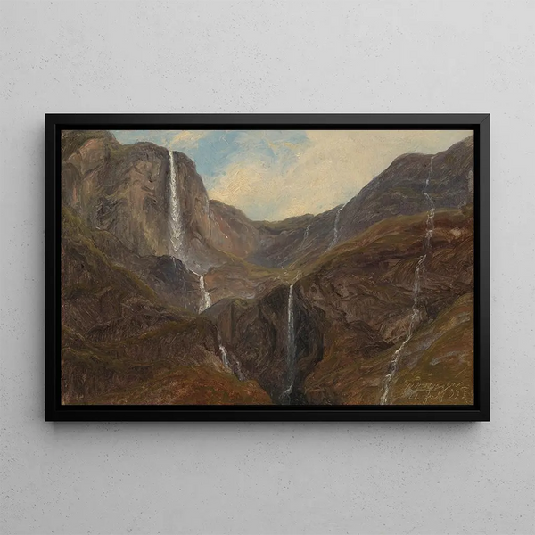 Gudvangen - Thomas Fearnley — framed artwork on a wall