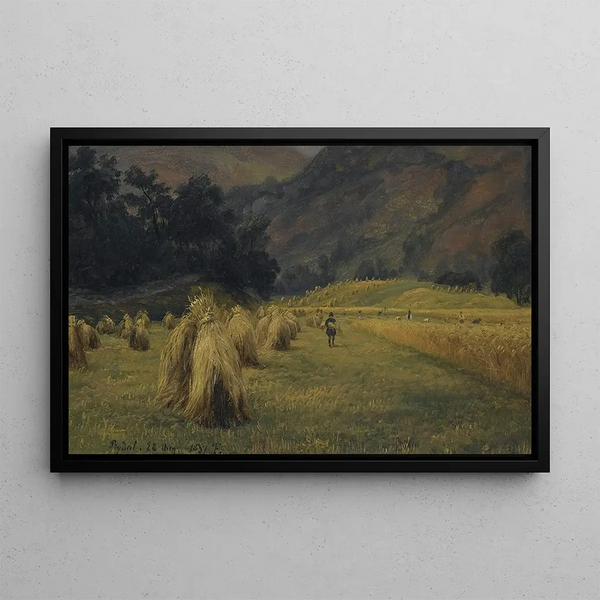 Haystacks Rydal Cumbria - Thomas Fearnley — framed artwork on a wall