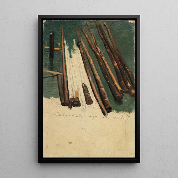 Beach Logs - Thomas Fearnley — framed artwork on a wall