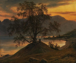 Old Birch Tree at Sognefjord - Thomas Fearnley — artwork view