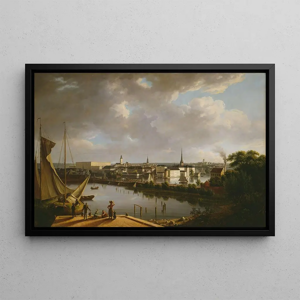 View of Stockholm - Thomas Fearnley — framed artwork on a wall