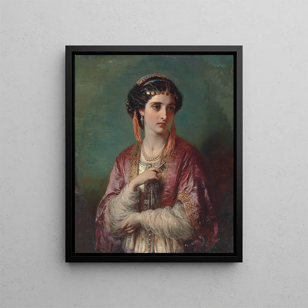 Jessica - Thomas Francis Dicksee — framed artwork on a wall