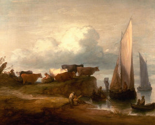 Coastal landscape painting - Thomas Gainsborough — artwork view
