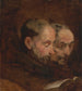 after a traditionally attributed Van Dyck painting depicting Two monks reading - Thomas Gainsborough — artwork view
