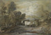 a Shepherd with Three Cows near a Mountain Pond - Thomas Gainsborough — artwork view