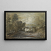 a Shepherd with Three Cows near a Mountain Pond - Thomas Gainsborough — framed artwork on a wall