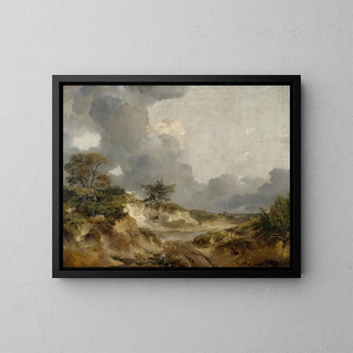 A View in Suffolk - Thomas Gainsborough — framed artwork on a wall