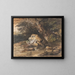 a forest pond with rocks and plants - Thomas Gainsborough — framed artwork on a wall