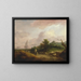 Coastal landscape painting with a shepherd and his flock - Thomas Gainsborough — framed artwork on a wall