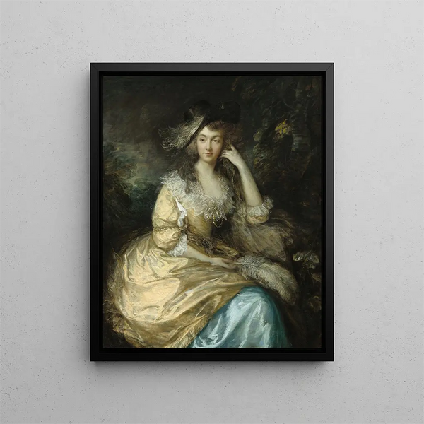 Frances Susanna Lady de Dunstanville - Thomas Gainsborough — framed artwork on a wall
