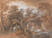 Landscape painting with figures approaching a bridge - Thomas Gainsborough — artwork view