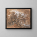 Landscape painting with figures approaching a bridge - Thomas Gainsborough — framed artwork on a wall