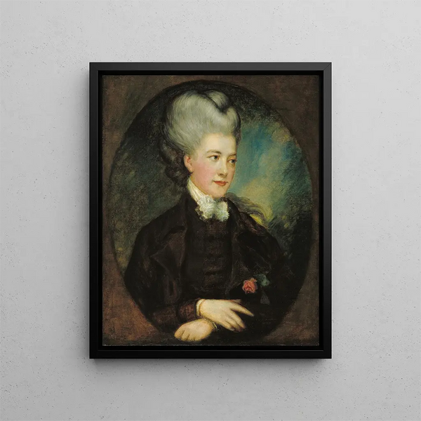 Lady Georgiana Poyntz Countess Spencer - Thomas Gainsborough — framed artwork on a wall