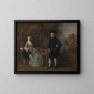 Lady Lloyd and her son Richard Savage Lloyd of Hintlesham Hall, Suffolk - Thomas Gainsborough — framed artwork on a wall