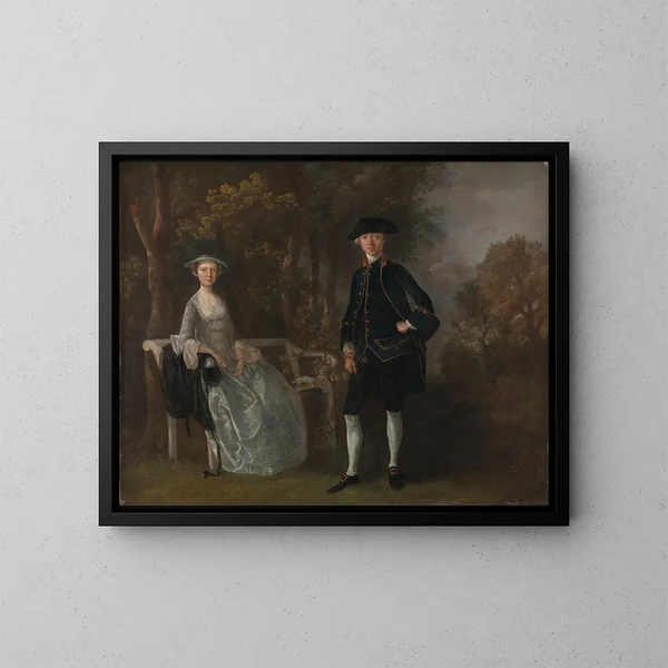 Lady Lloyd and her son Richard Savage Lloyd of Hintlesham Hall, Suffolk - Thomas Gainsborough — framed artwork on a wall