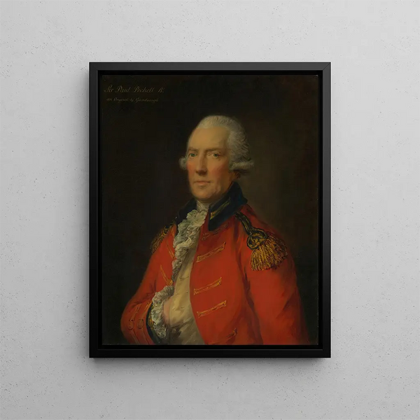 Lieutenant-colonel Paul Pechell - Thomas Gainsborough — framed artwork on a wall