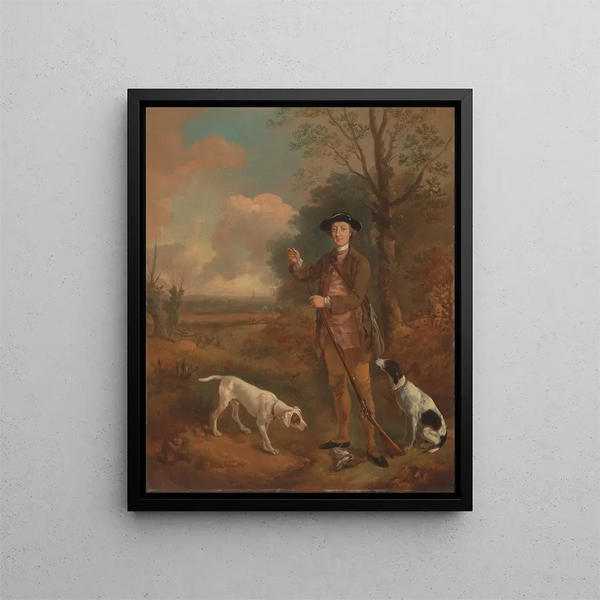 Major John Dade de Tannington Suffolk - Thomas Gainsborough — framed artwork on a wall