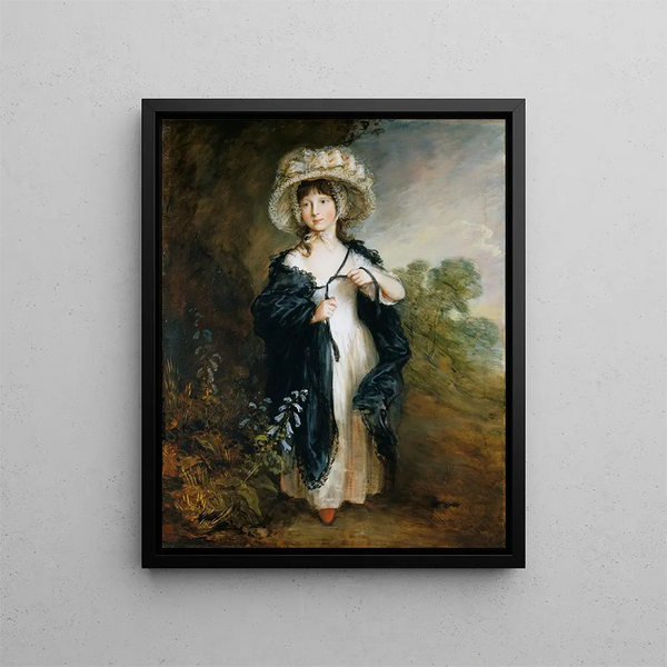 Mademoiselle Elizabeth Haverfield - Thomas Gainsborough — framed artwork on a wall