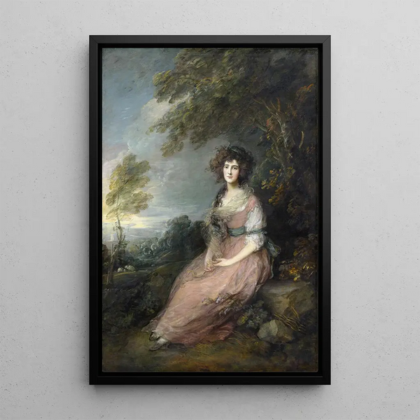 Mme Richard Brinsley Sheridan - Thomas Gainsborough — framed artwork on a wall