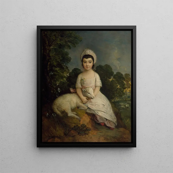 Portrait of Isabelle Bell Franks - Thomas Gainsborough — framed artwork on a wall