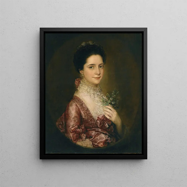 Portrait of Mrs. Richards - Thomas Gainsborough — framed artwork on a wall