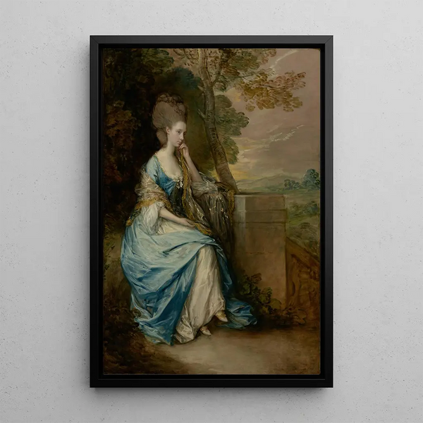 Portrait Painting of Anne Countess of Chesterfield - Thomas Gainsborough — framed artwork on a wall