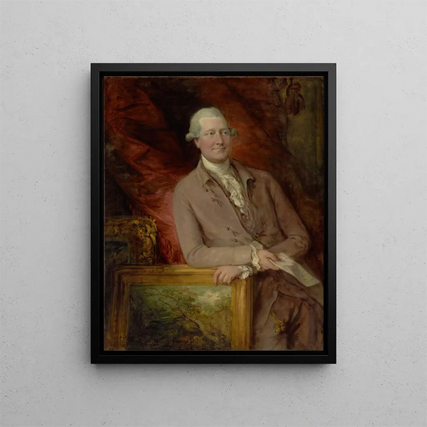 Portrait of James Christie - Thomas Gainsborough — framed artwork on a wall