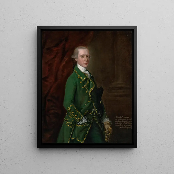 Portrait of John Campbell, Viscount Glenorchy - Thomas Gainsborough — framed artwork on a wall