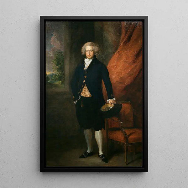 Portrait of John Langston Esquire of Sarsden - Thomas Gainsborough — framed artwork on a wall