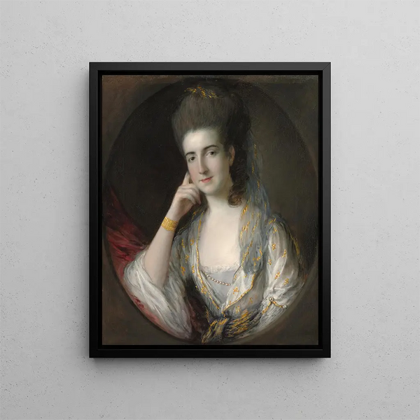 Portrait Painting of Mary Wise - Thomas Gainsborough — framed artwork on a wall