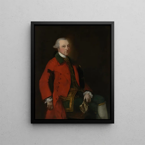 Portrait of Robert Sutton 1710-1776 by Scotton Nottinghamshire - Thomas Gainsborough — framed artwork on a wall
