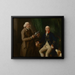 Portrait painting of William Anne Hollis, 4th Earl of Essex, presenting a cup to Thomas Clutterbuck of Watford - Thomas Gainsborough — framed artwork on a wall