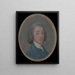 Portrait of a young man with powdered hair - Thomas Gainsborough — framed artwork on a wall