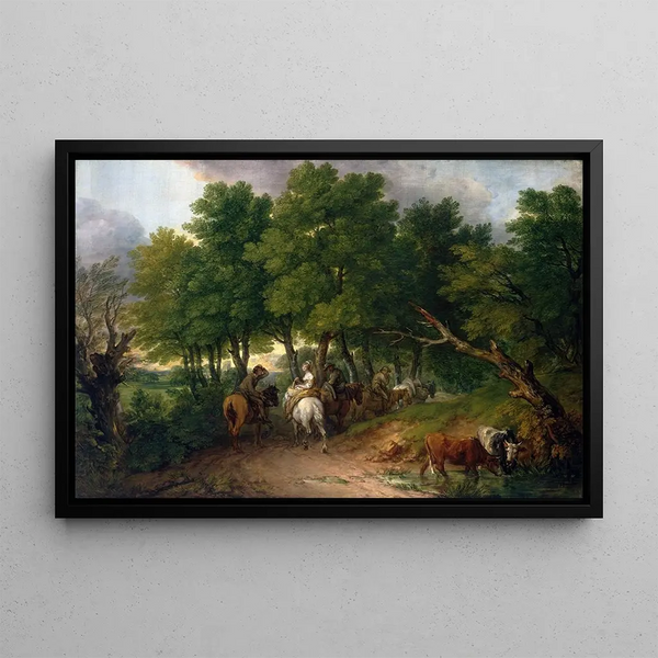 Route du marché - Thomas Gainsborough — framed artwork on a wall