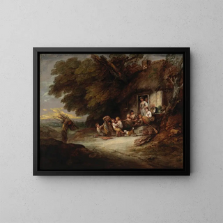 The Cottage Door - Thomas Gainsborough — framed artwork on a wall